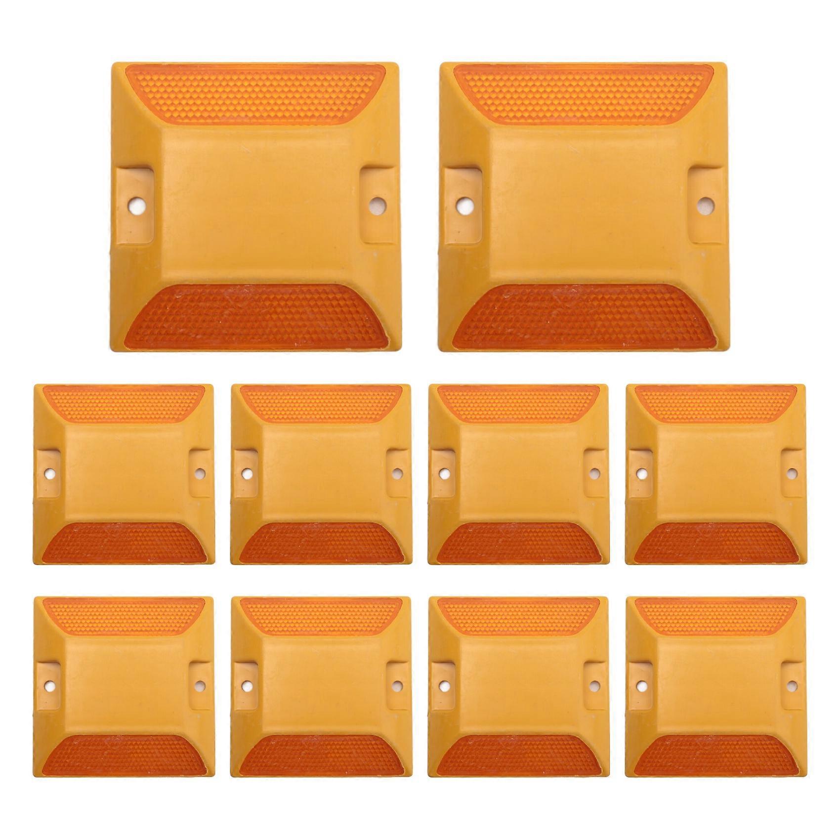 Road Reflective Marker , Double Side Reflective Pavement Marker Plastic Asphalt Stud Marker -- 10 Pieces