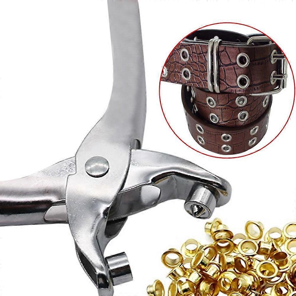 Kiplyki 30 Eyelets Grommet Pliers Eyelets Set Clothes Manual Tools Kit