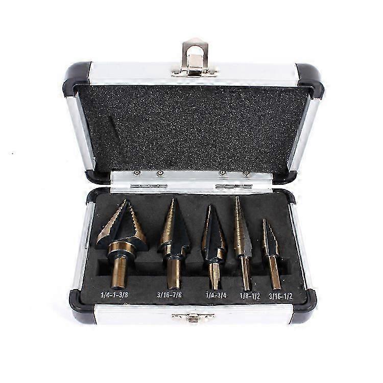 Titanium Step Drill Bits HSS 5PCS Unibit Set