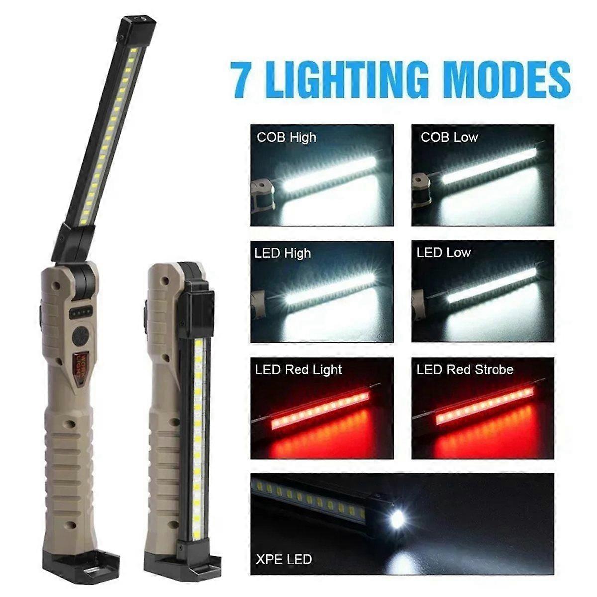 Folding COB Portable LED Work Light Handheld Flashlight 2 Packs