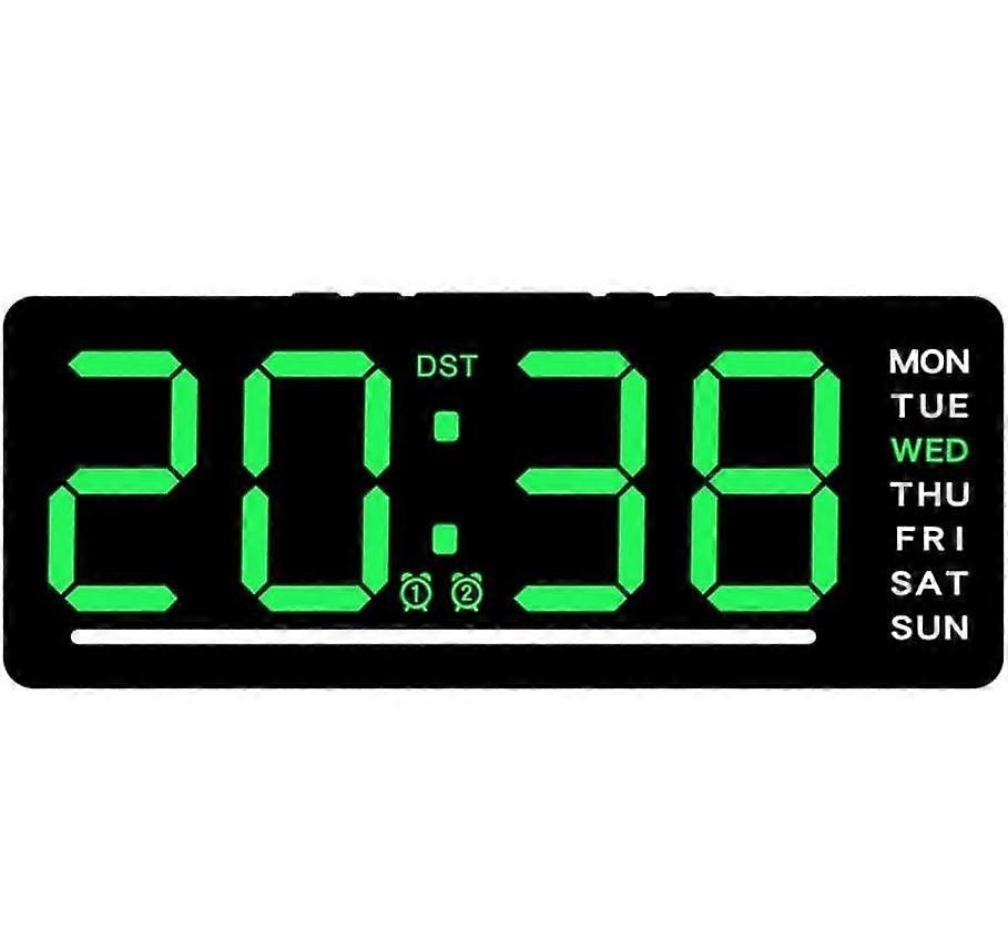 Digital Wall Clock With Large LED Display, Temperature And Date Countdown Timer, USB Powered
