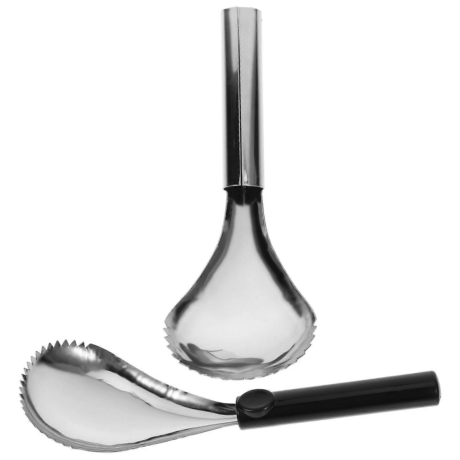 Serrated Spoon 2Pcs Professional Design For Kitchen Tools Assorted Color Separating Pulp With Smooth Surface