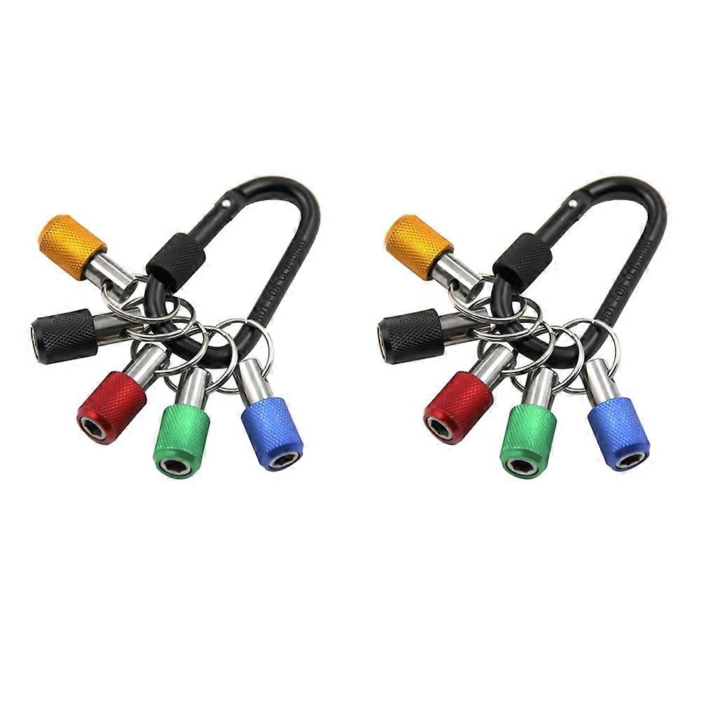 2pcs 1/4 Inch Hex-Shank Screwdriver Bits Holder Practical Extension Bar Drill Screw Adapter Quick Release