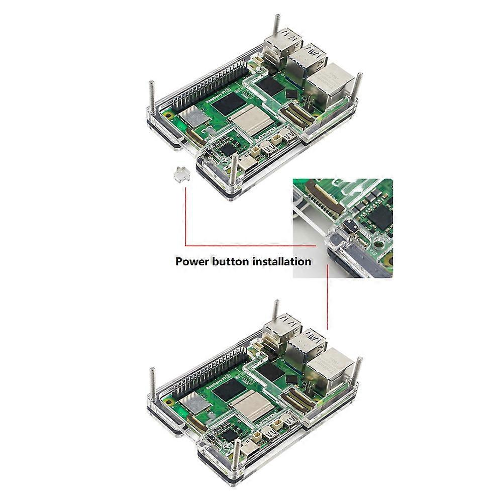 9 Layers Acrylic Case for Raspberry Pi 5 Compatible with for Raspberry Pi 5 Active Cooler