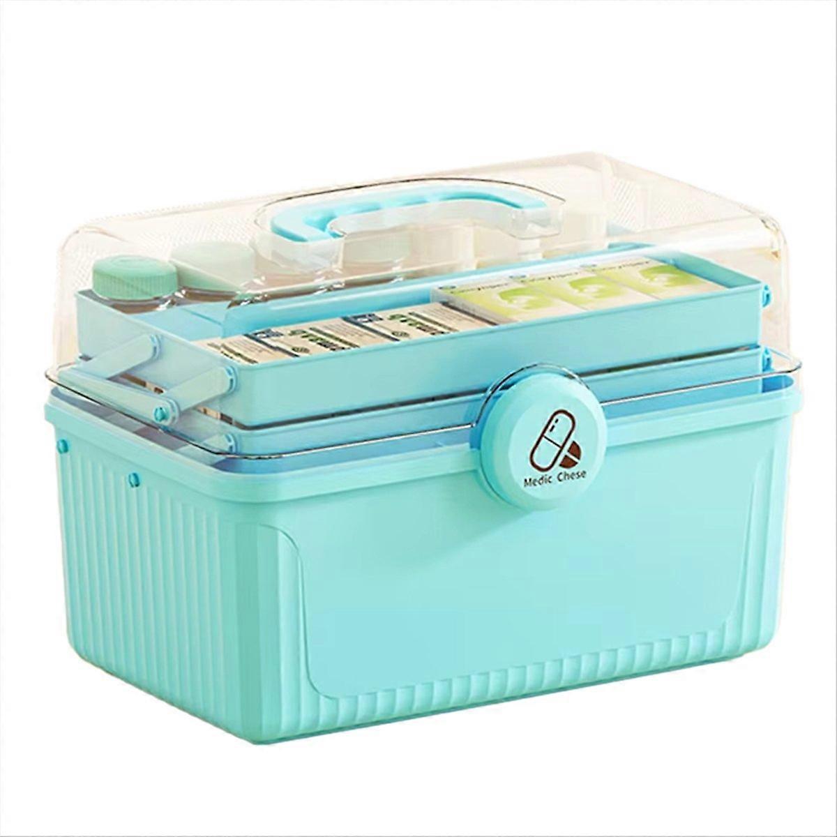 Portable Multi-Layer Medicine Organizer Box Large Capacity Kit B