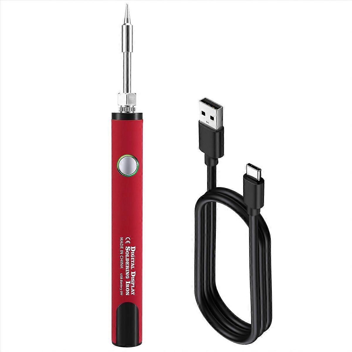 510 Thread Mini Soldering Iron Kit 3-Gear Adjustable Voltage Red