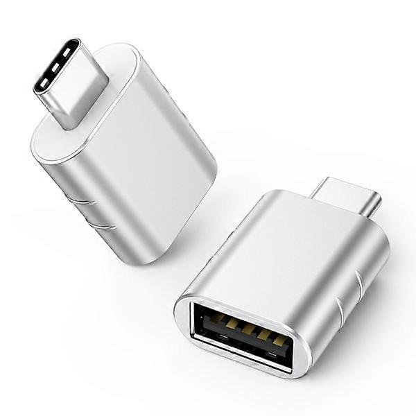 USB 3.2 to USB-C OTG adapter 10 Gbps Silver