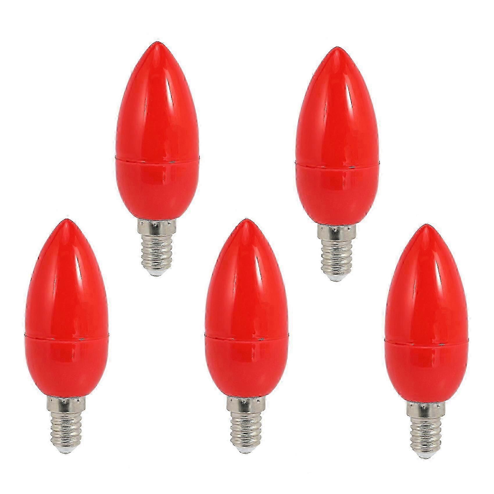 E14 LED Bulbs Candle Shape for Lamp Holder, 5-Pack Warm White Lights