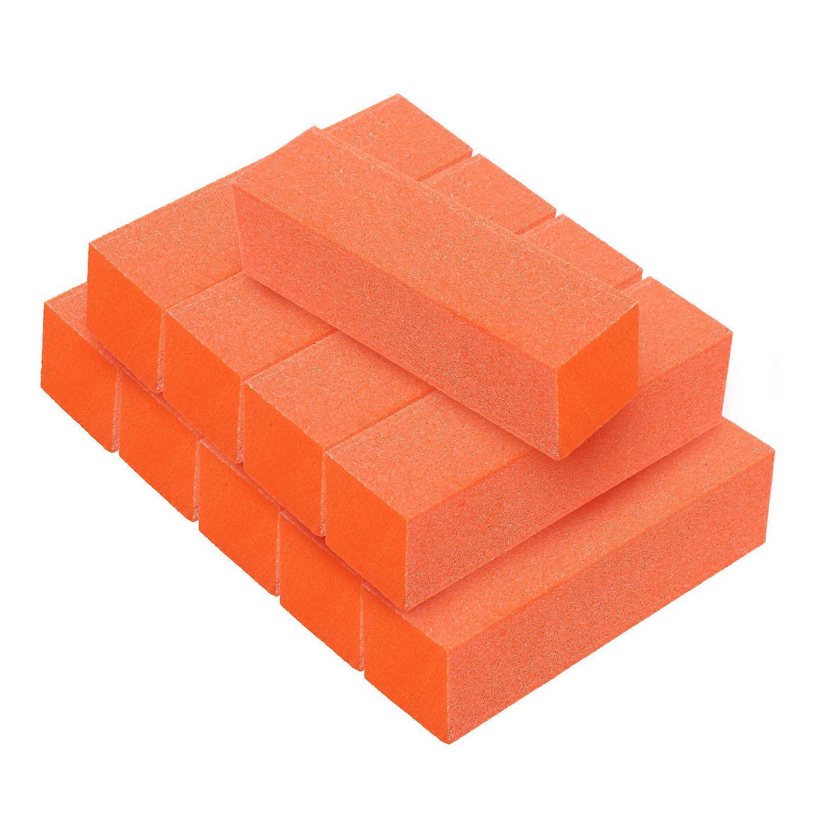 Orange Nail Buffer Blocks Manicure Files for Nail Use 10Pcs Kit