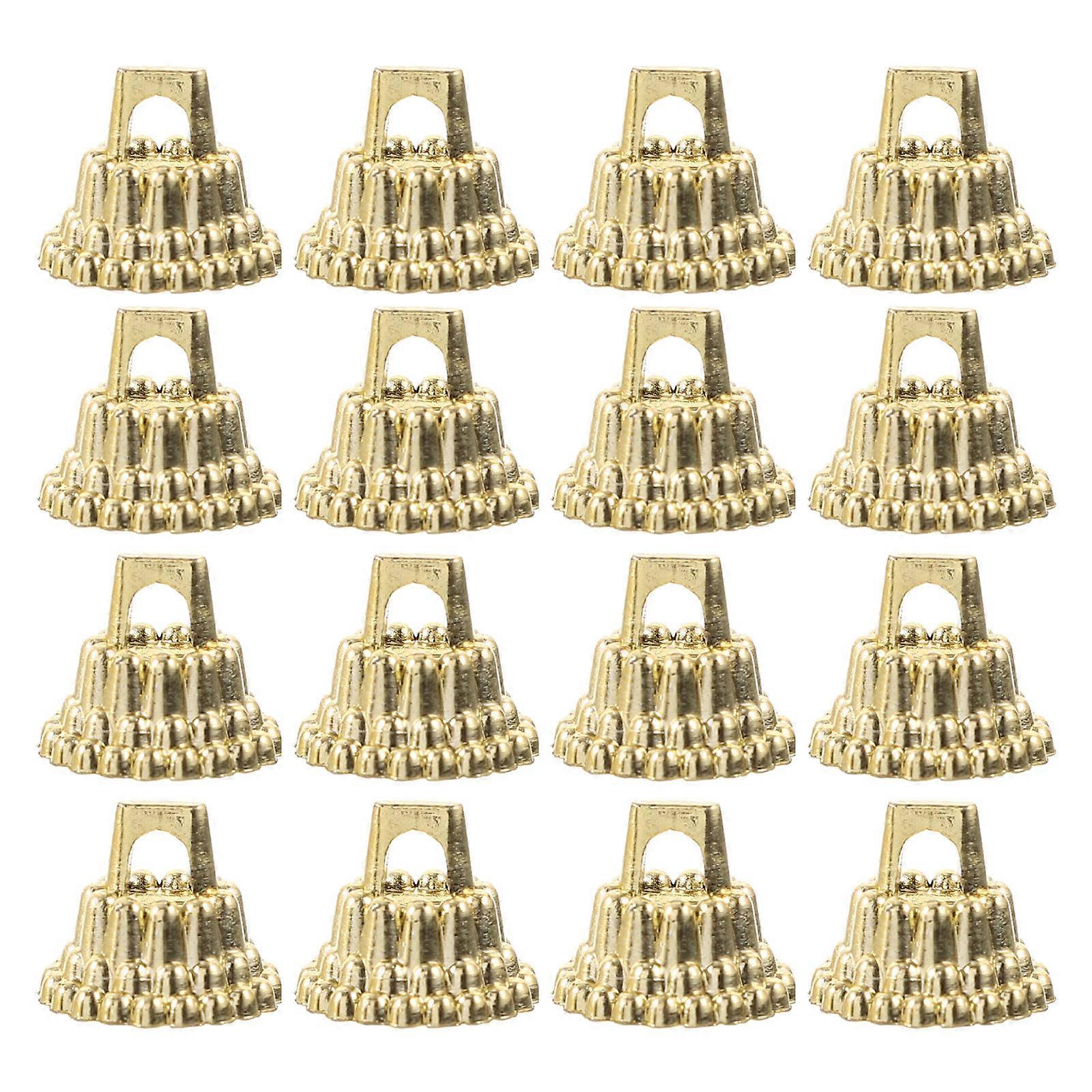 Christmas Ornament Caps Plastic with DIY Function 300Pcs Golden Hanging Tops