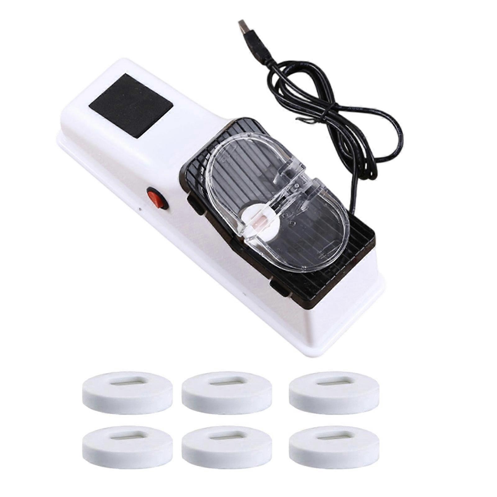 Professional Electric Blade Sharpener with USB Connection and 6 Grinding Discs Kitchen Accessories Quick Sharpening  White