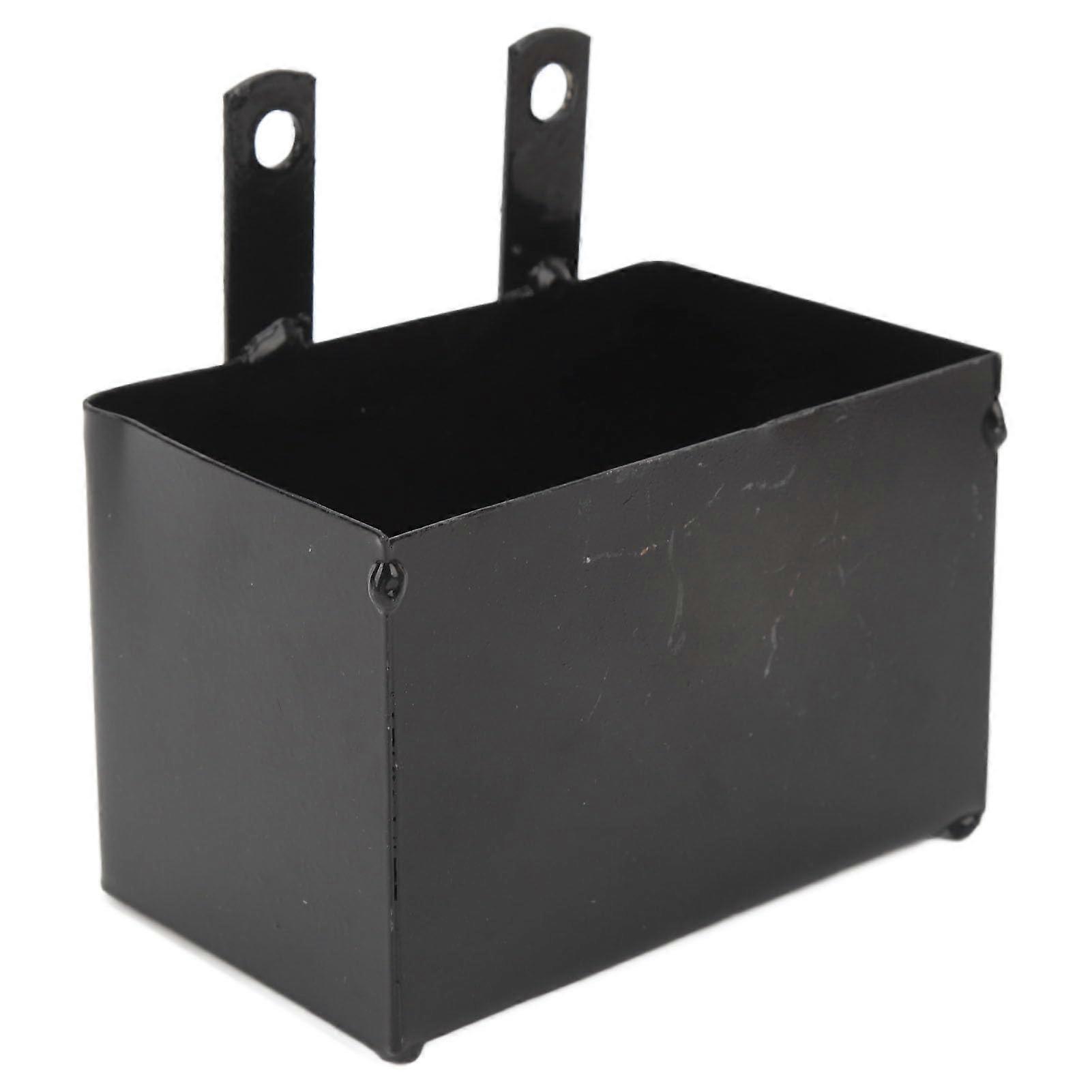 Motorcycle Battery Box with Rustproof Black Coating, Universal ATV Holder for Quick Tool Installation