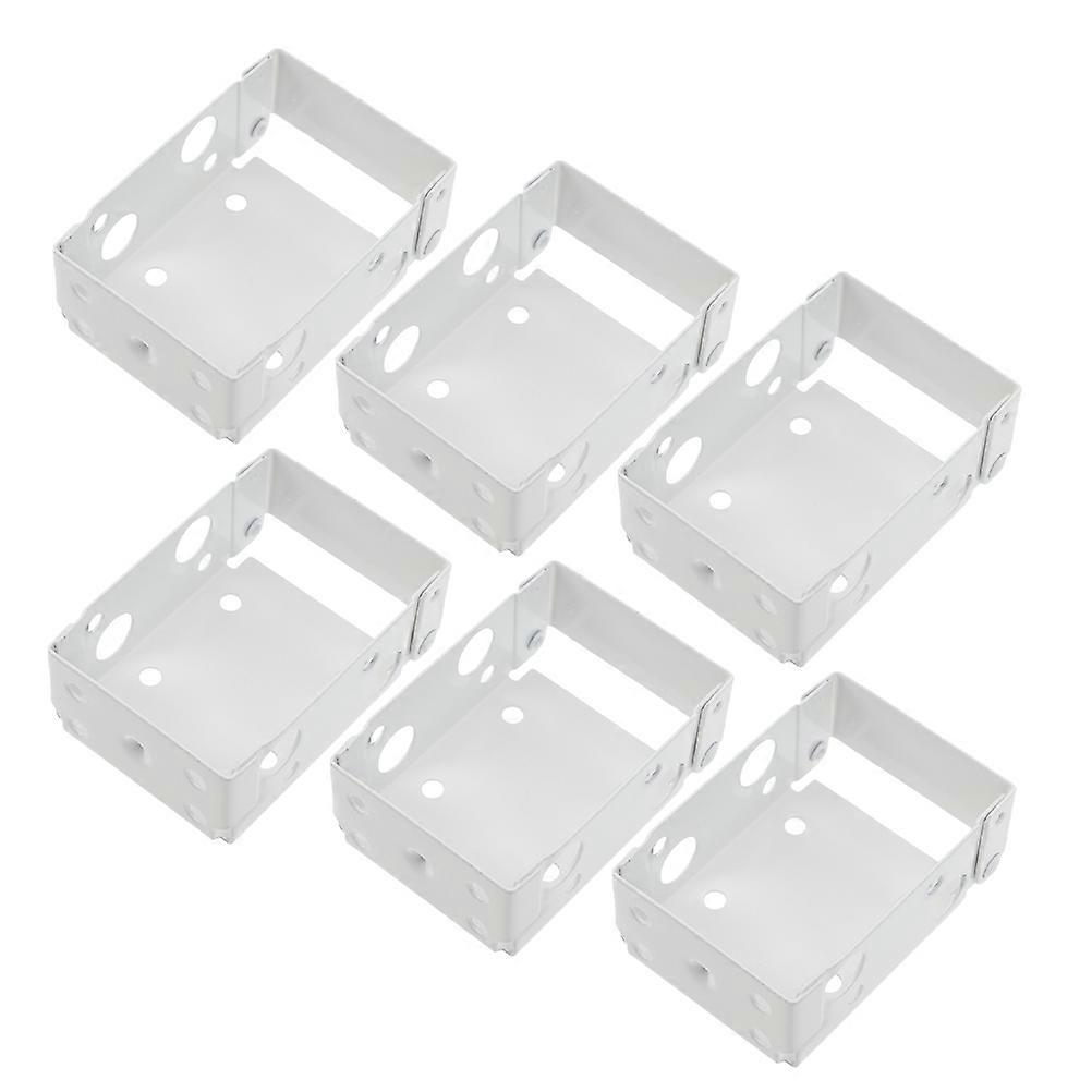 Blind Brackets Metal Window Holders for Curtain Installation 6Pcs White