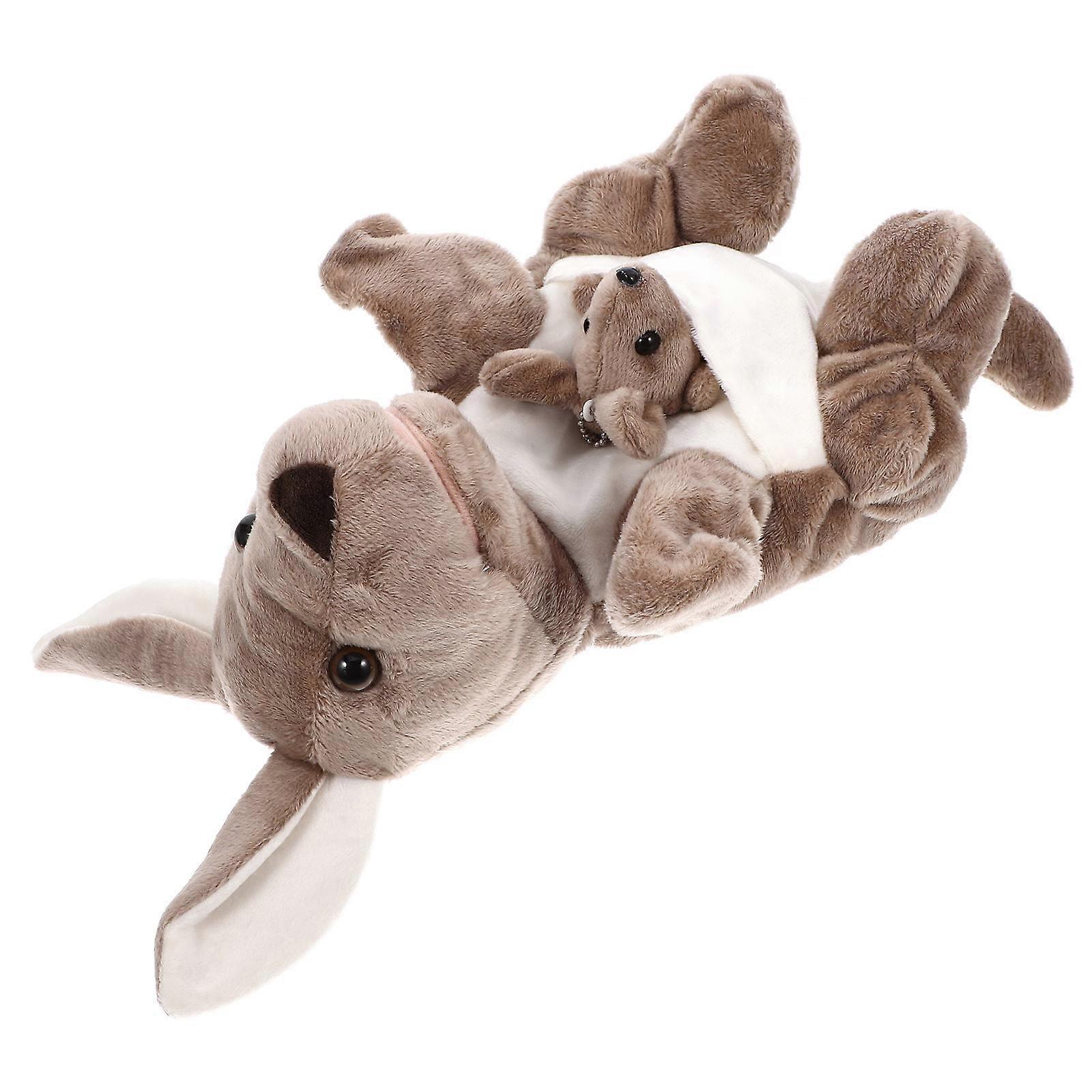 Cartoon Animals Hand Puppet Interactive Toy for Storytelling Red