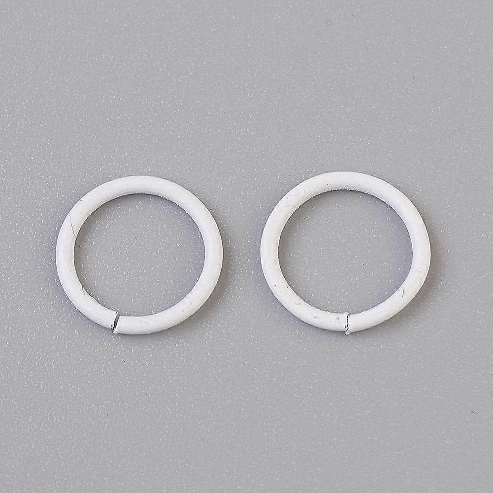 200 pc Iron Jump Rings Open Jump Rings White 18 Gauge 10x1mm Inner Diameter: 8mm