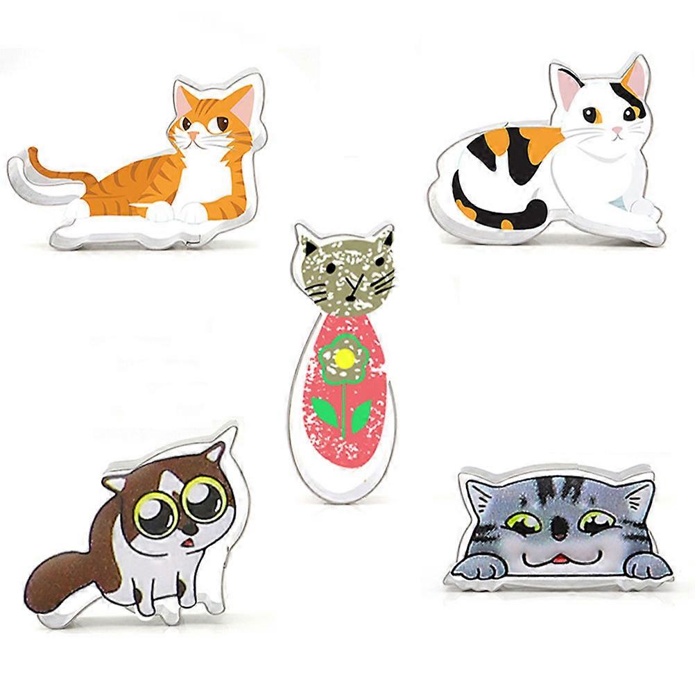 Stainless Steel Cat Shaped Cookie Cutter Mold for Baking 5Pcs Silver
