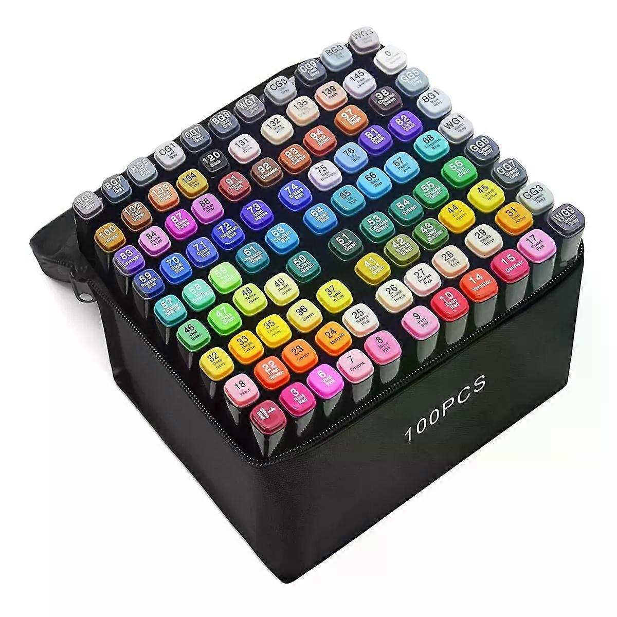 Extralink alcohol marker set 100 colors, double tips