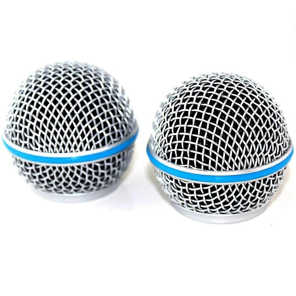 Microphone Grille 2 Pack with Noise Reduction Foam and Durable Impact Protection for Shure Beta 58A