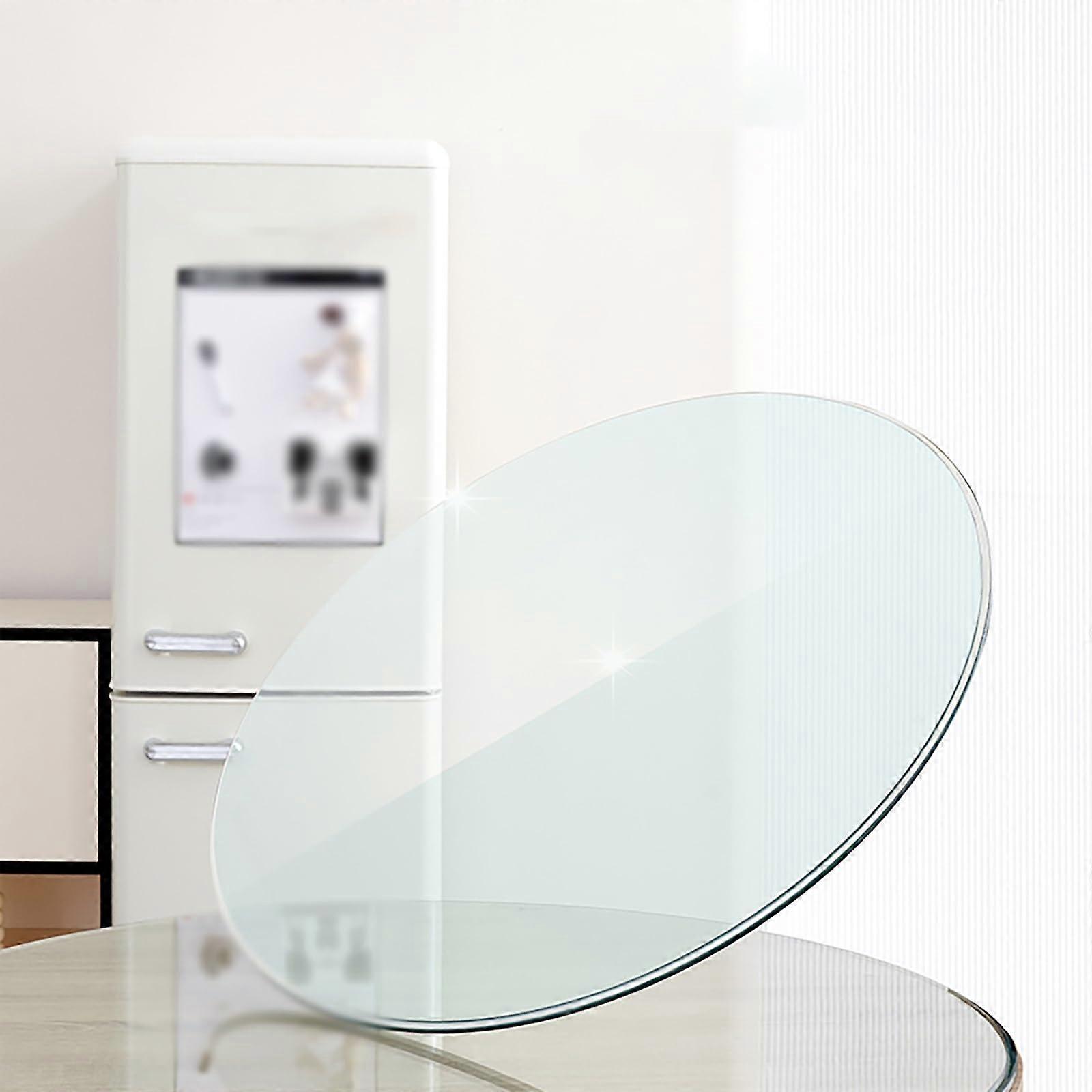 Round Tempered Glass Table  68cm with Polished Safe Edge and AntiSlip Pads