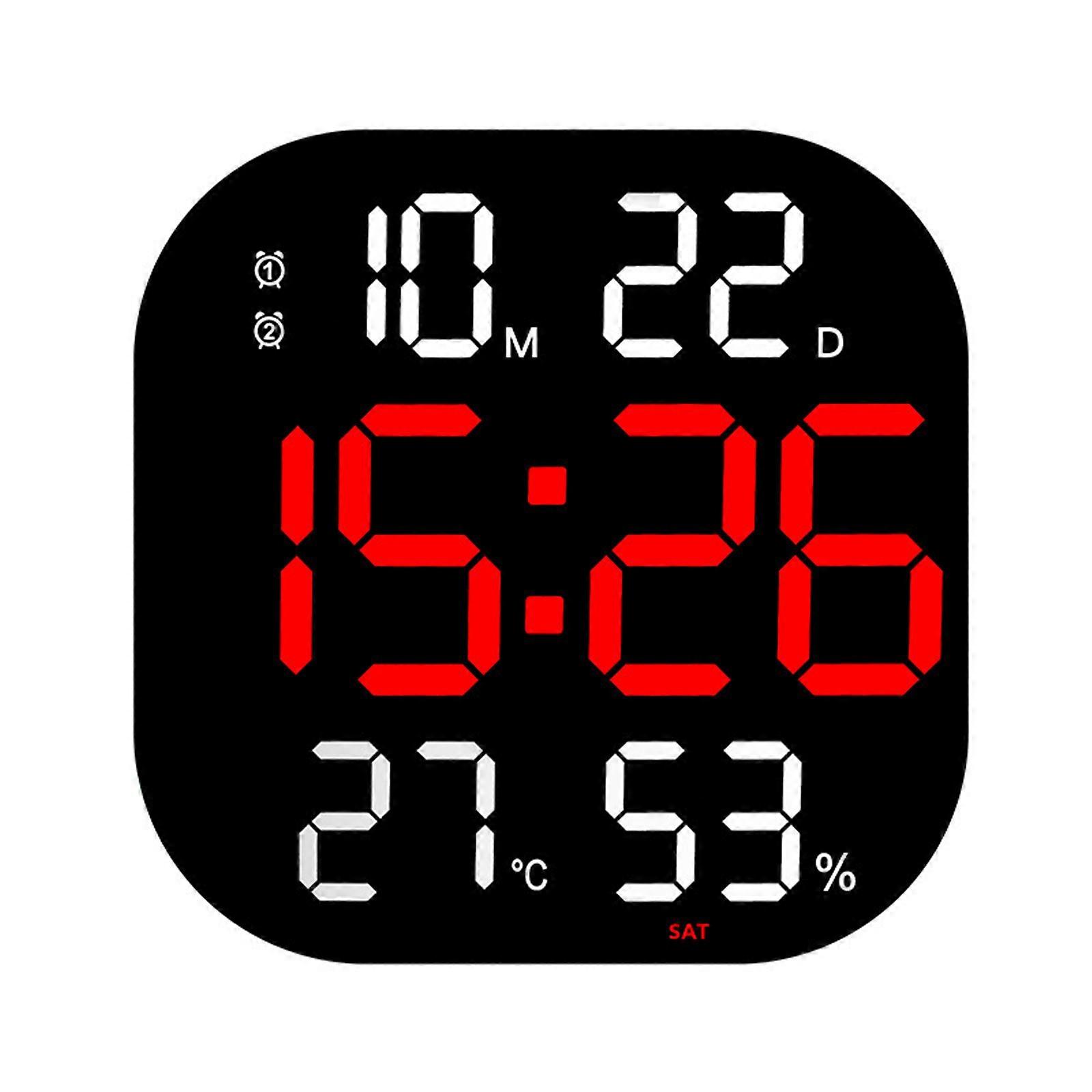 LED Digital Alarm Clock with Temperature Display Adjustment Brightness Countdown Timer Remote Control for Bedroom Decors  5