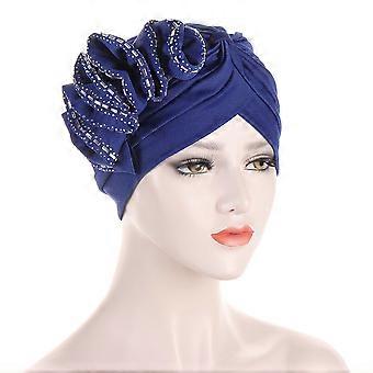 Flower Turban Hijab Hat Muslim Women Hair Loss Head Scarf Wrap Chemo Cap Beanies