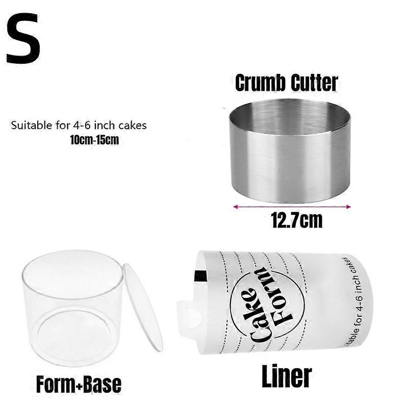 Adjustable Round Cake Ring Mold Retractable Fondant Mousse Cake Ring Acrylic Circle Baking Ring Cake Tools Round Cake Form Kit