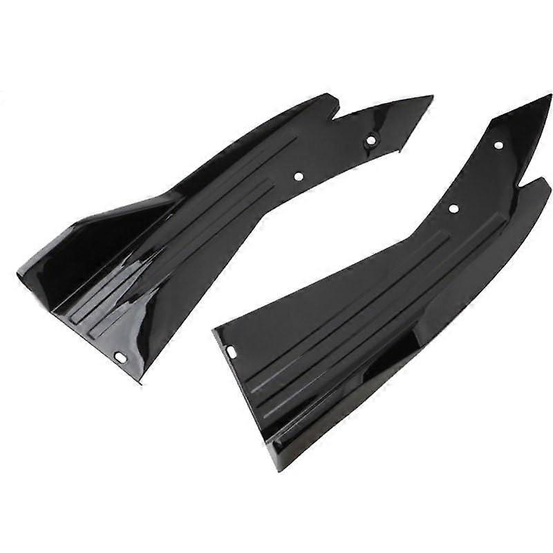 1 Pair Universal Car Rear Bumper Spoiler with Lip Wing Trim, ABS Diffuser Splitter, Black
