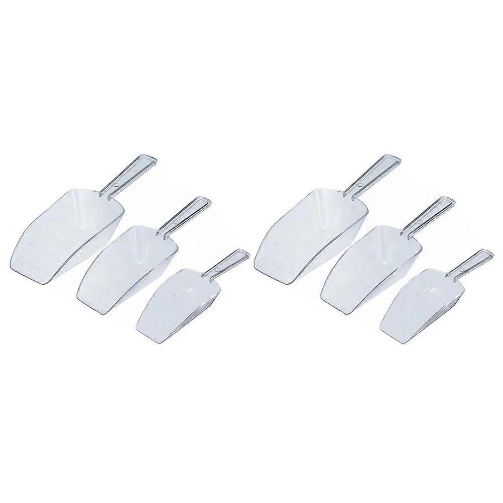 Transparent Plastic Ice Scoop for Household Use with 2Sets