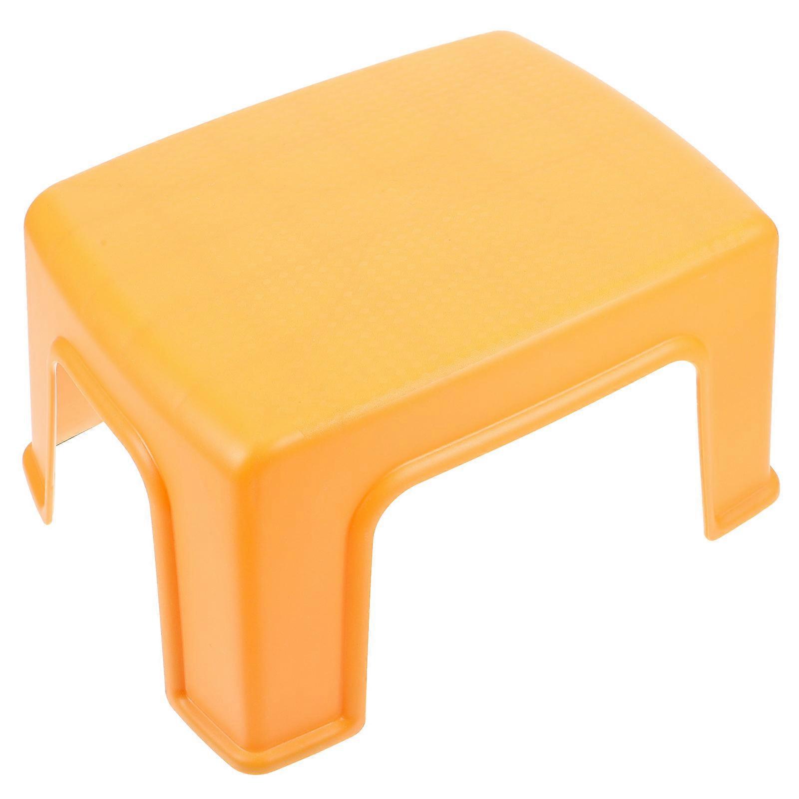 Creative Footstool Plastic Stool for Sitting 1Pcs Orange Household Stool