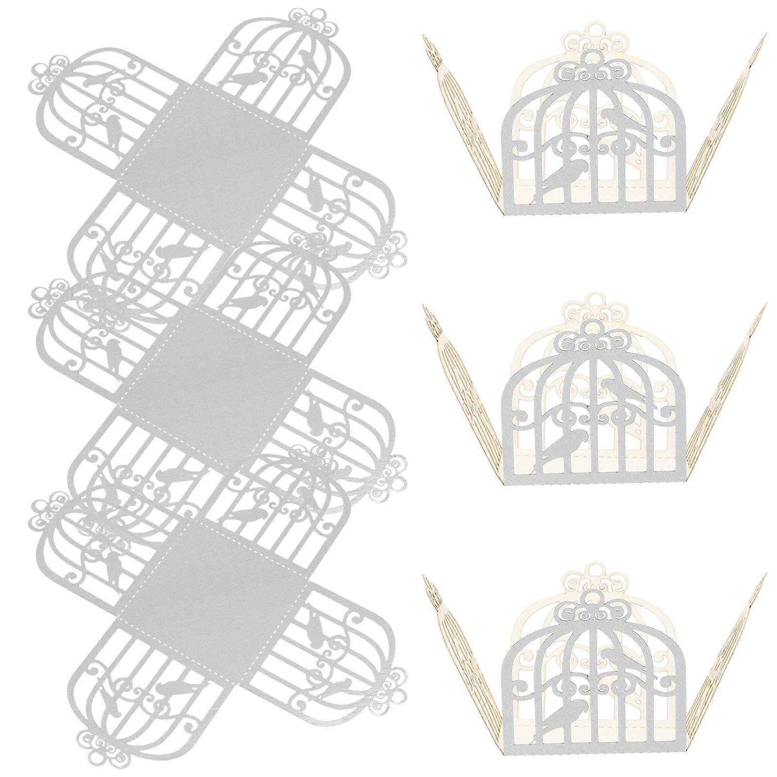 Silver Chocolate Liners Paper Gift Box for Party Use 50Pcs