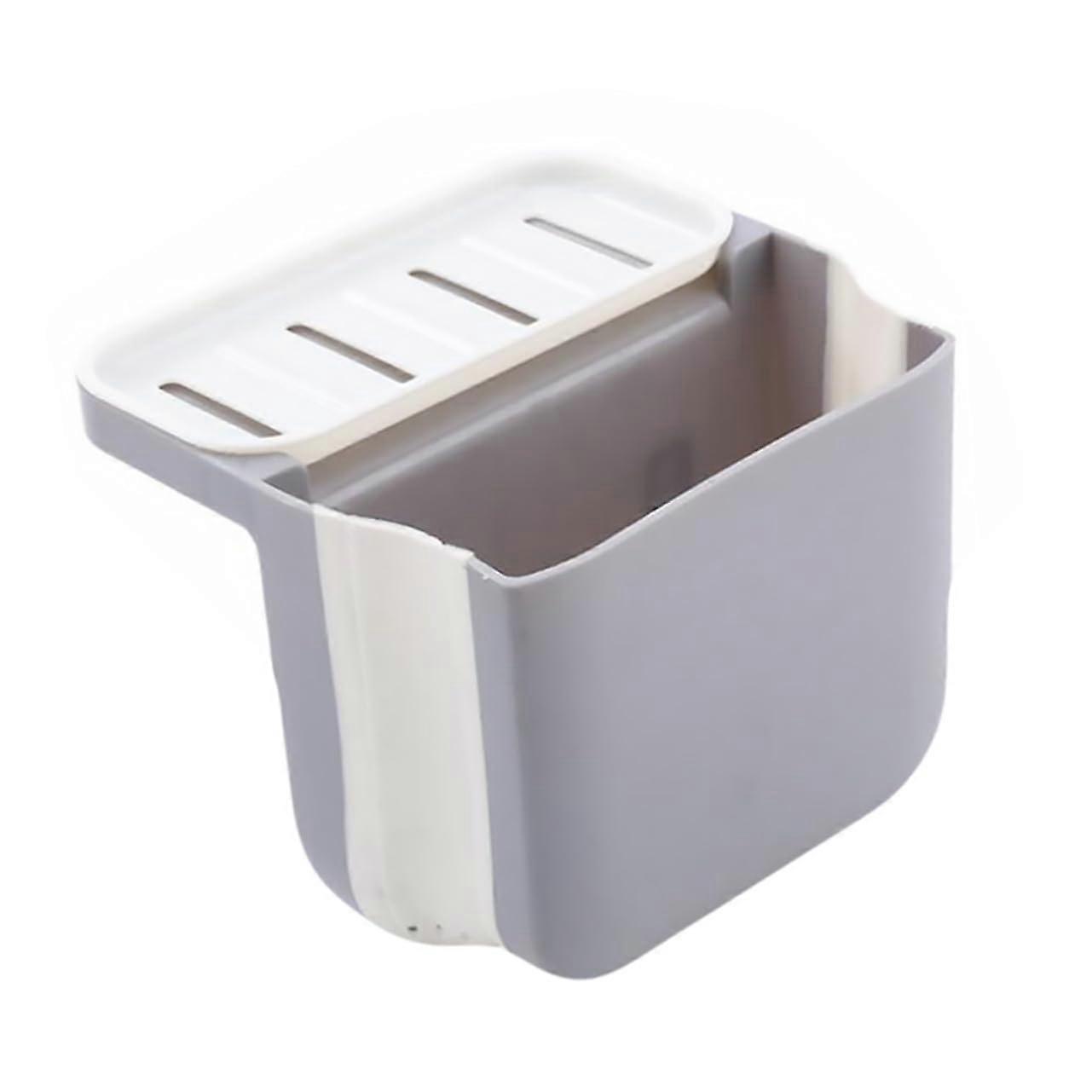 Sink Drain Basket Collapsible Colander with Fast Drainage, Space Saving Hanging Vegetable Strainer Gray