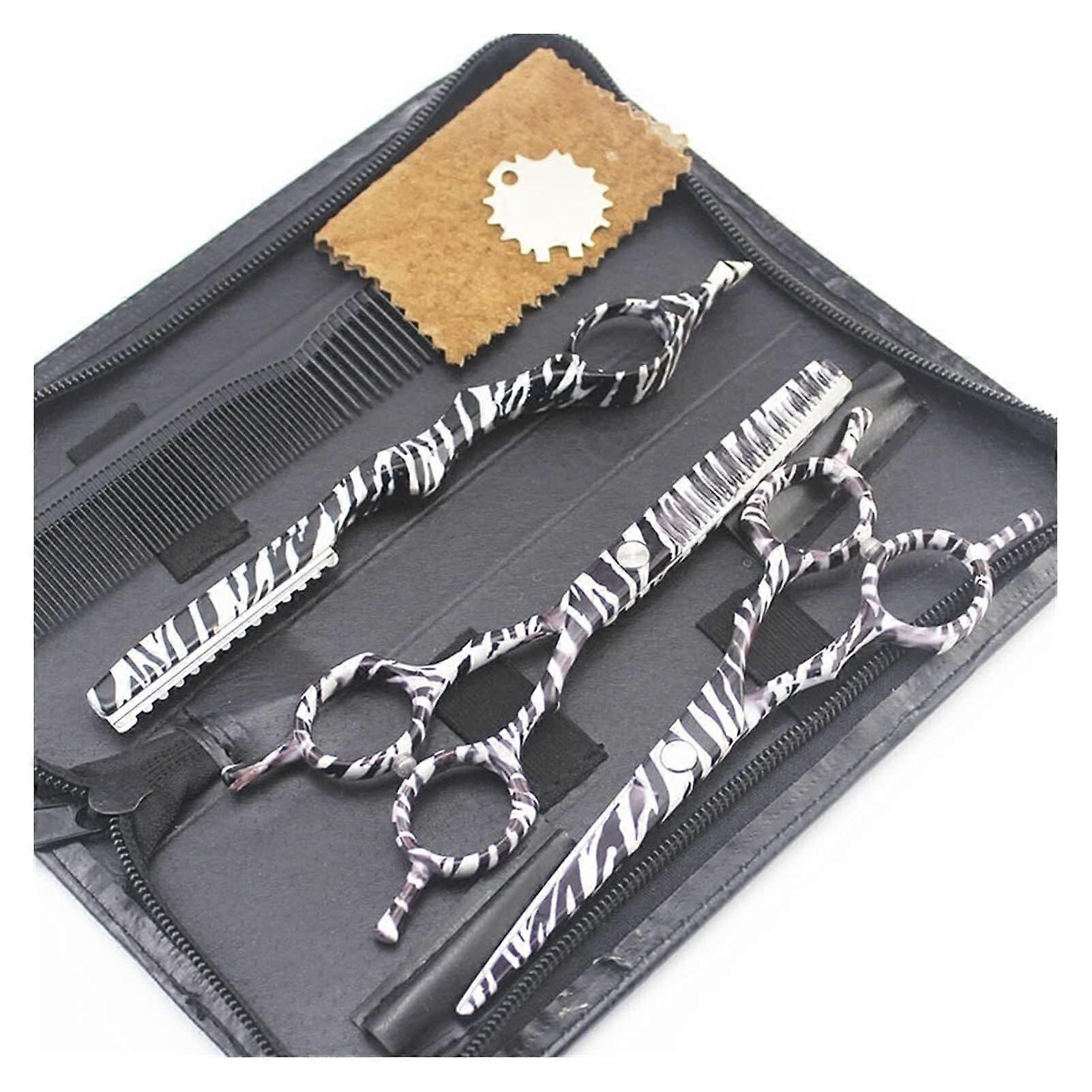 Professional Hair Cutting Scissors Set with Thinning Shear Comb Bag, Ergonomic Sharp Blades