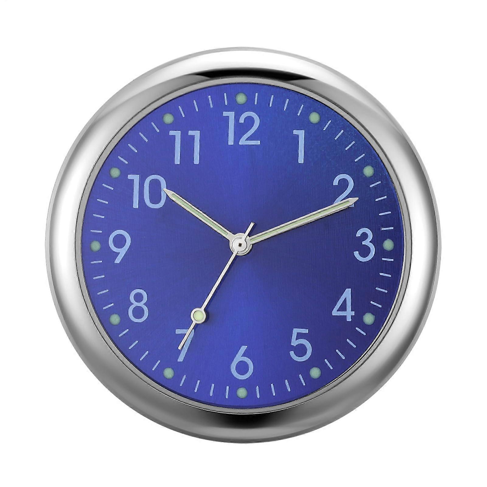 Car Dashboard Clock with Luminous Hands, StickOn Quartz Analog Design for Vehicle Interior
