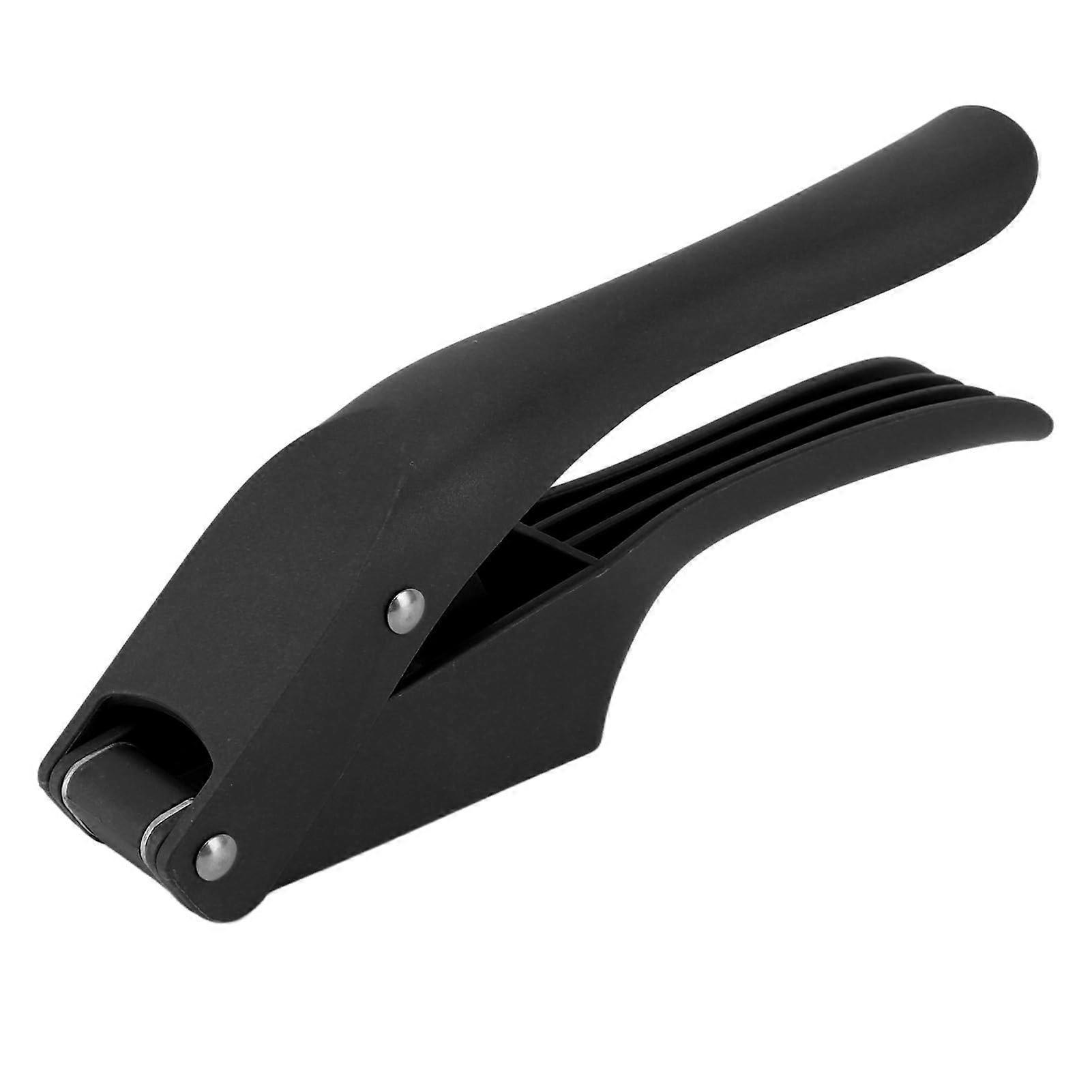 2 in 1 Garlic Press and Slicer Multipurpose Kitchen Tool Durable PP Material Black