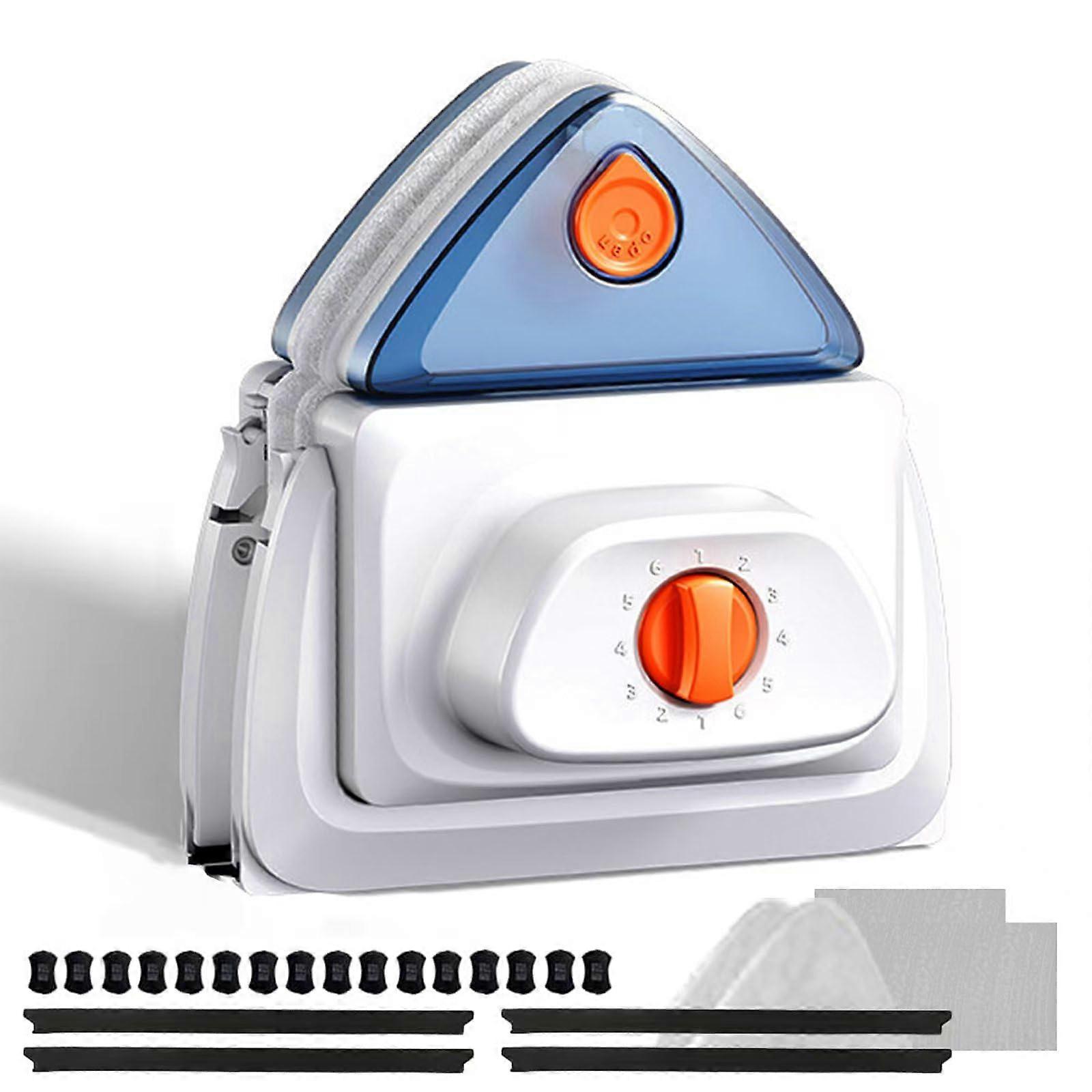 Magnetic Window Cleaner for 330mm Glass, DoubleSided Adjustable Force with Safety Rope