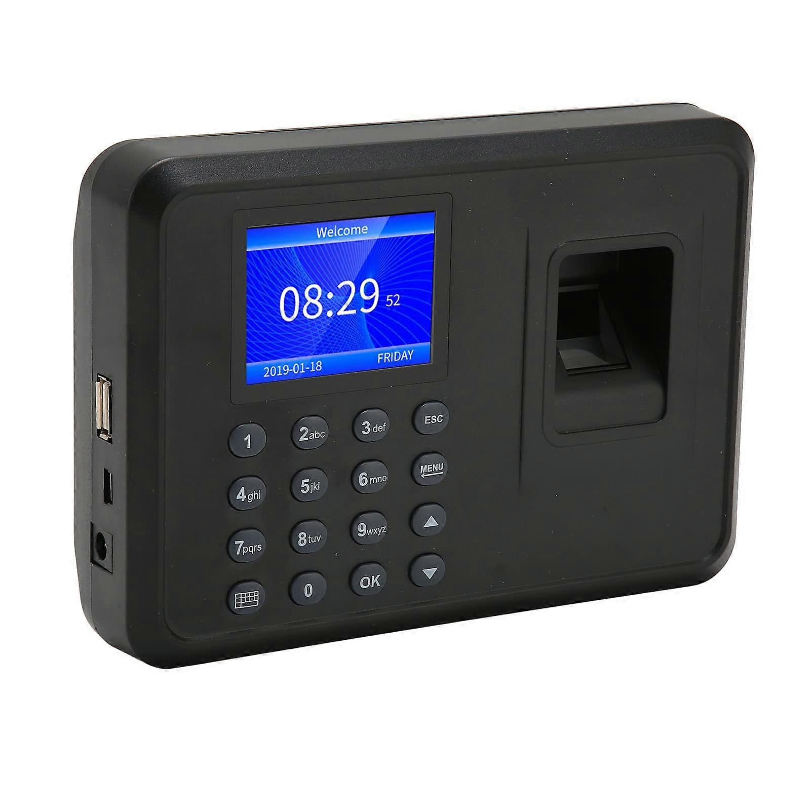 Fingerprint Time Clock with Password Verification, Offline Biometric Attendance System US Plug