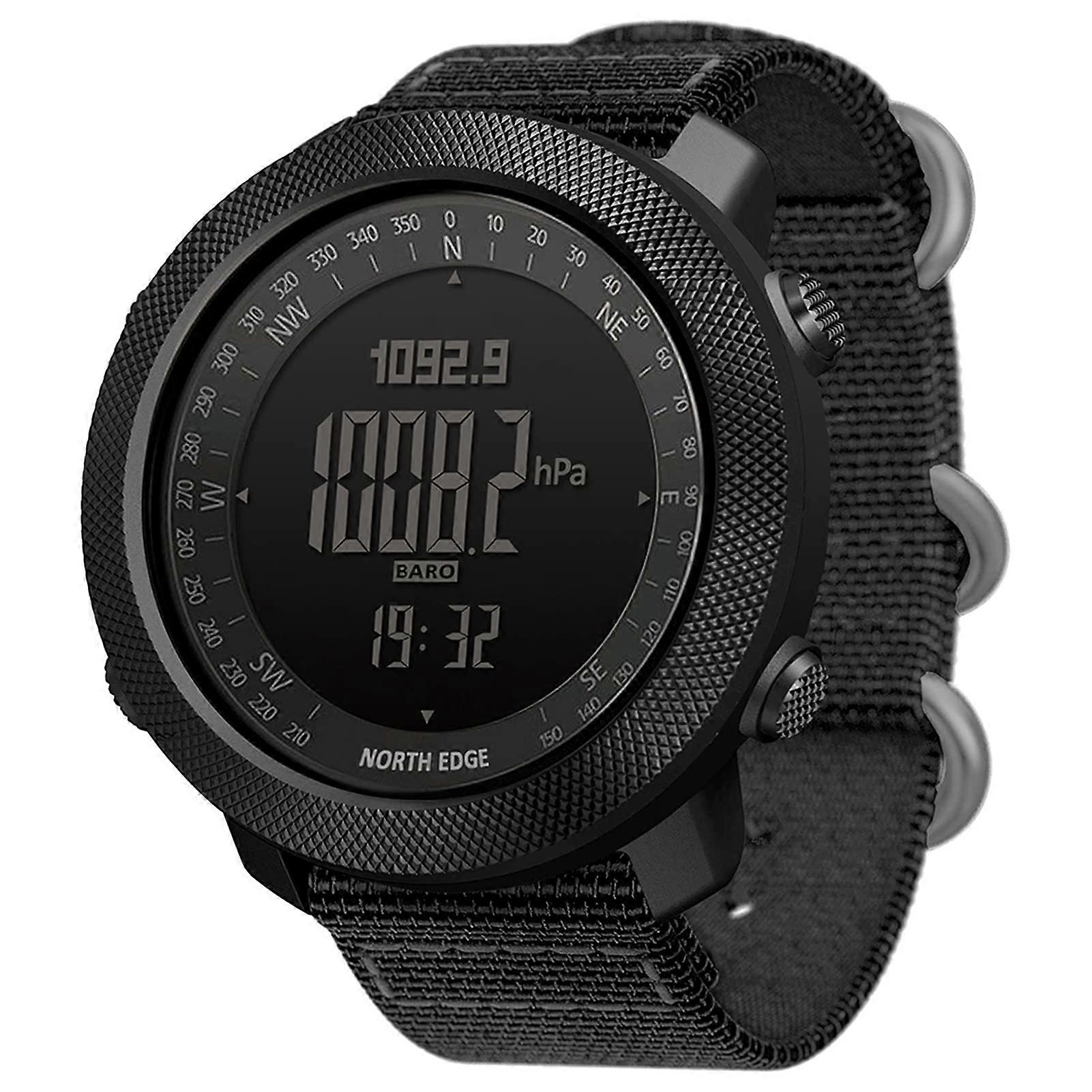 Men's Outdoor Sports Watch Waterproof Digital Altimeter Barometer Compass Pedometer World Time