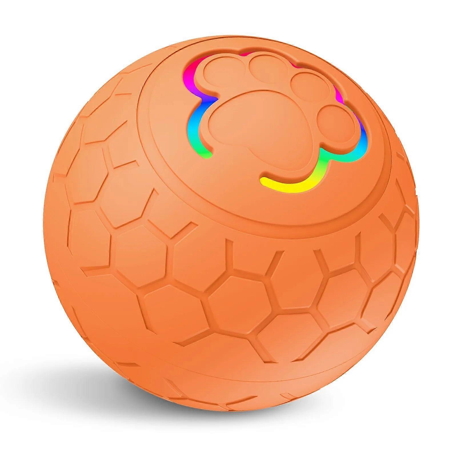 Interactive Dog Toy Remote Control Bouncing Ball, Chew Resistant, Indoor Outdoor Training, Orange