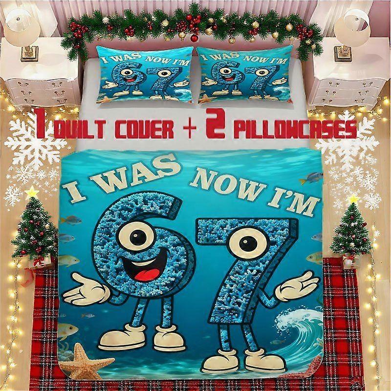 67 Ocean Soft Printed Bedding Set Polyester Fabric Decorative & Warm