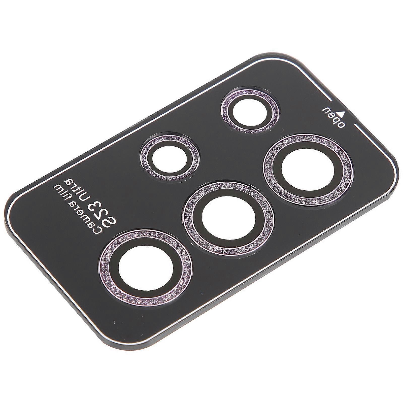 Camera Lens Protector Tempered Glass for Camera Black Compatible S23 Ultra