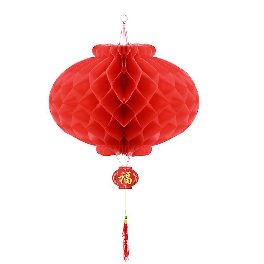 Red Lanterns Foldable Plastic Chinese Lanterns for Festive Decoration 30Pcs