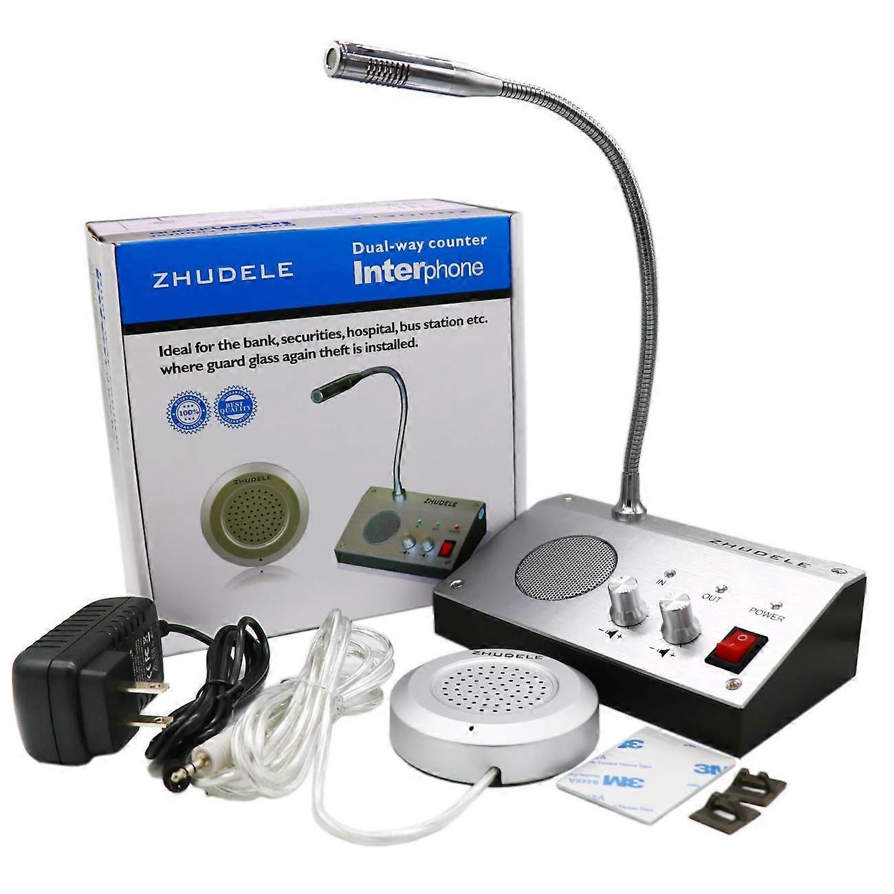 Counter Window Intercom System with Clear TwoWay Communication for Bank, Office, Store Use (Renewed)