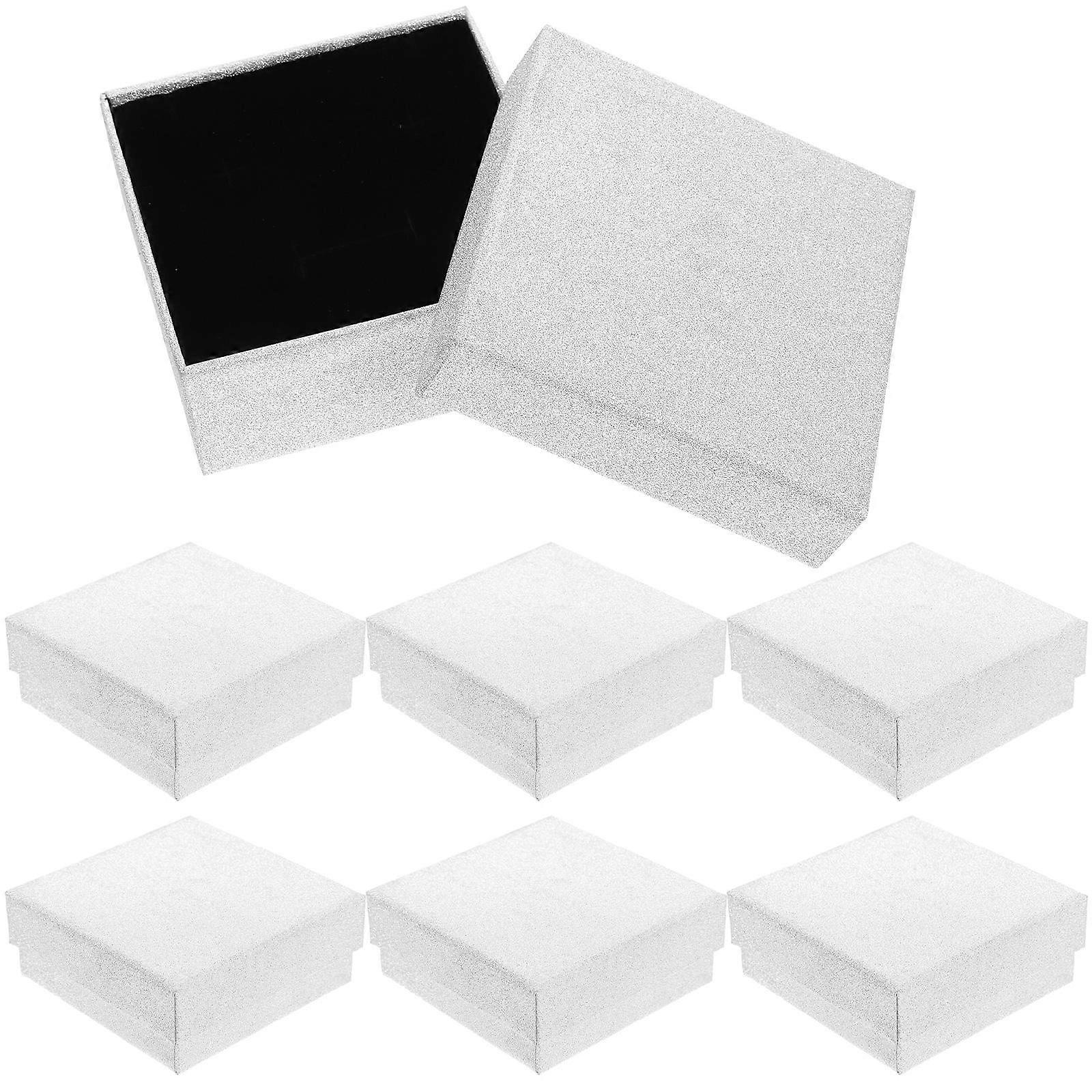 Ear Ring Packaging Box for Storage Use 10Pcs Silver Jewelry Packaging Boxes