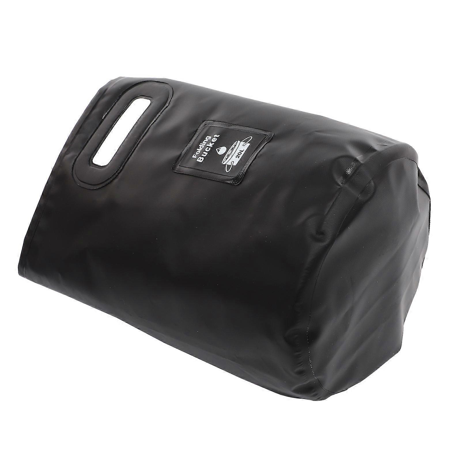 Portable Water Bucket Folding Container for Storage Black