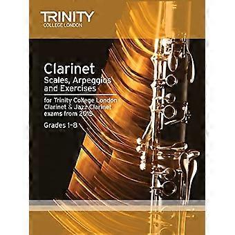 Klarinett & Jazz klarinett skalaer & Arpeggios fra 2015: karakterer 1-8 (treblåseinstrumenter eksamen repertoar)