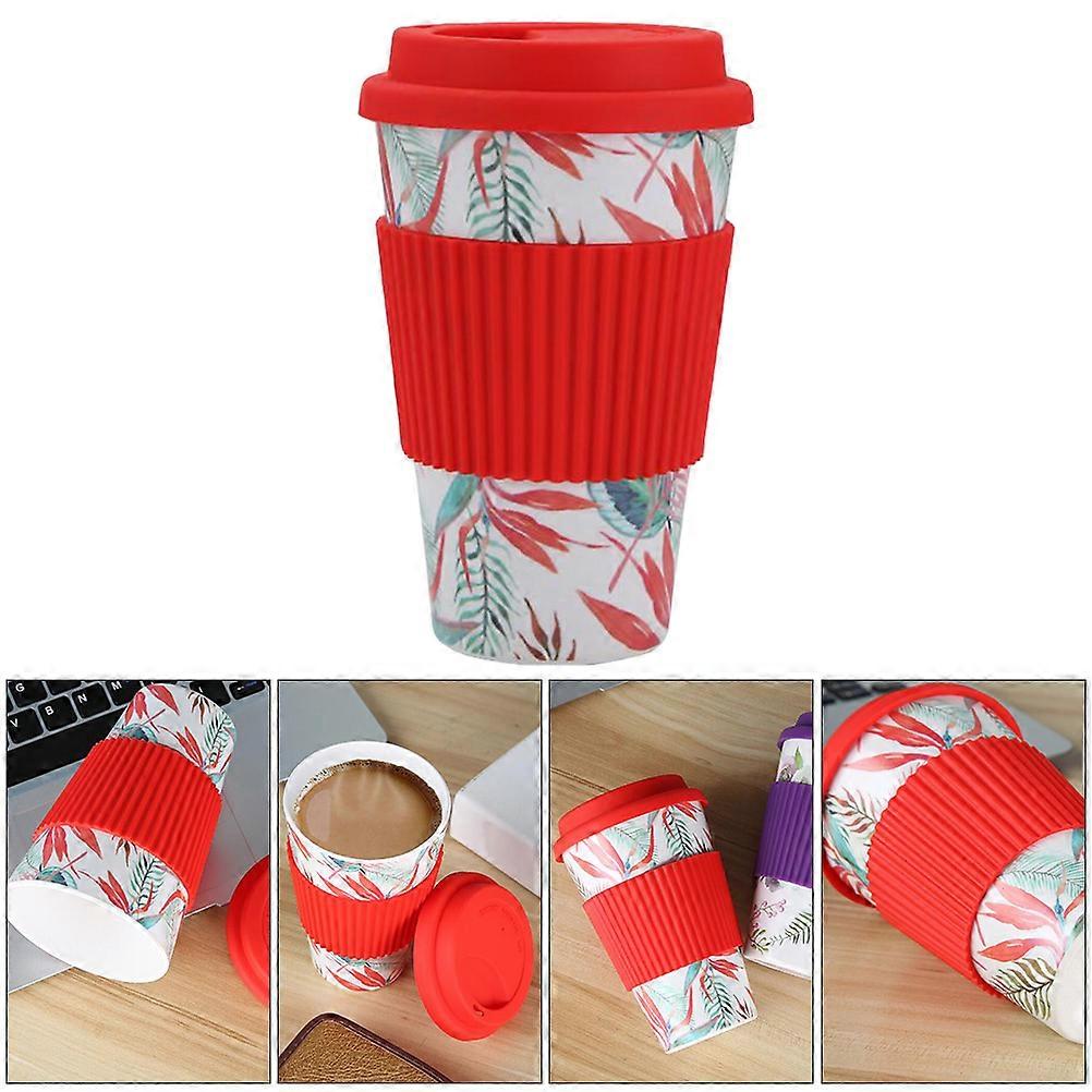 Portable Coffee for Cafe 1Pcs with Lid Red Eco-Friendly