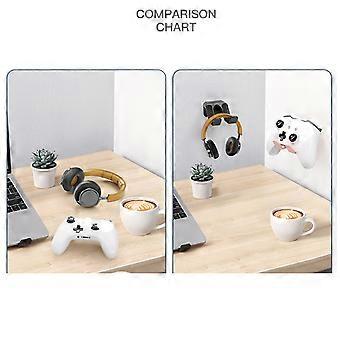 6 Pcs Controller Stand for Wall Gamepad Holder for PS5 PS4 Xbox One Switch Pro Adhesive/Screws Wall Mounted Black Hanger