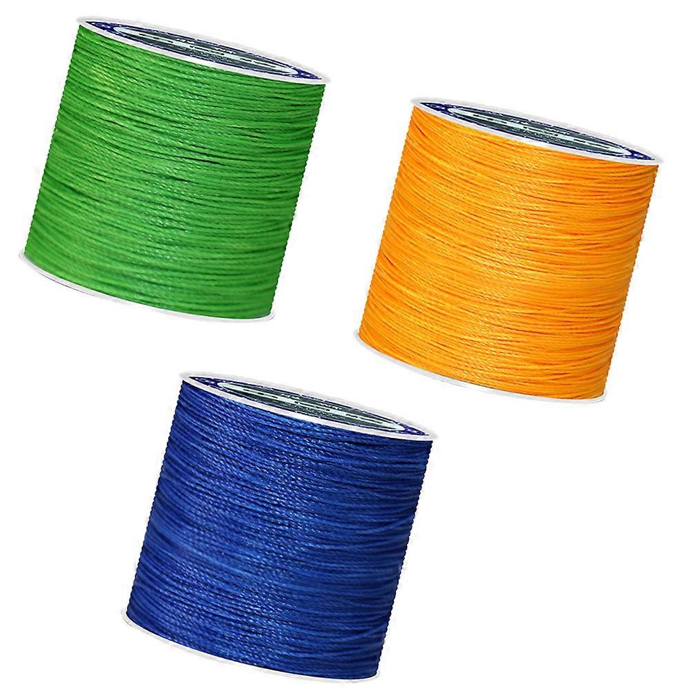 Stitching Thread Waxed Thread for Sewing 3Pcs Assorted Color Polyester Round