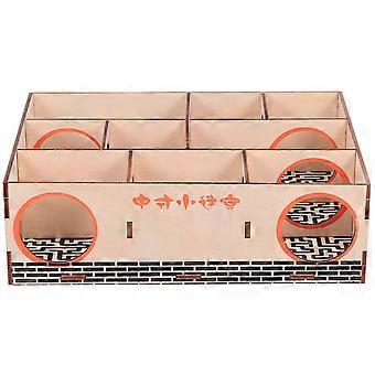 Hamster Holz Labyrinth Tunnel Haustier Aktivität Spielzeug für Mäuse Zwerg Hamster