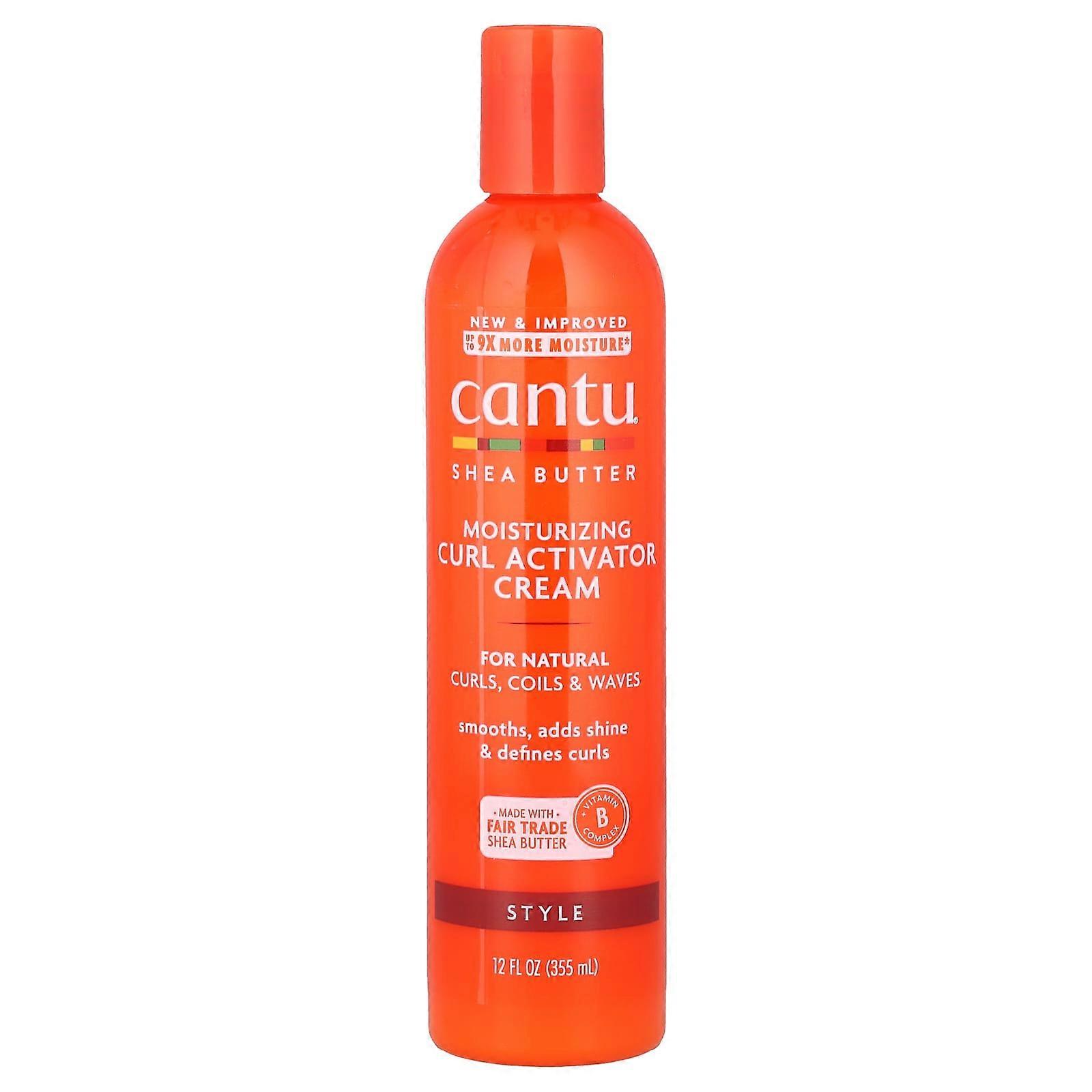 Cantu, Shea Butter til naturligt hår, Fugtgivende Curl Activator Cream, 12 fl oz (355 ml)